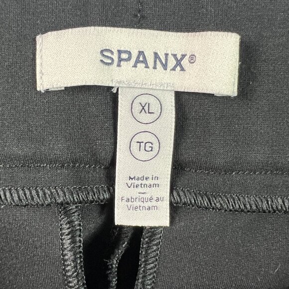 Spanx Ponte Perfect Slim Straight Pants Women 32x25* Black High Rise Crop Tag XL - Picture 5 of 16